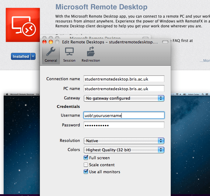 remote desktop to windows for mac